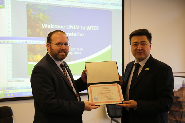 世界旅游城市联合会与美国内华达拉斯维加斯大学代表团会见
