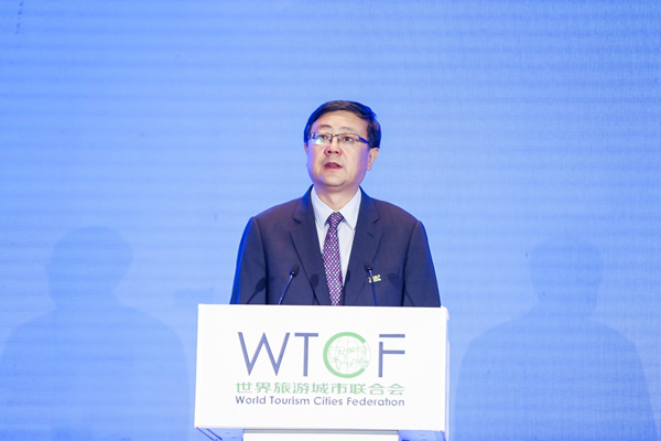 世界旅游城市联合会理事会主席、北京市市长陈吉宁在世界旅游合作与发展大会开幕式致辞